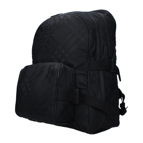 Burberry Check Large Fabric Backpack Black