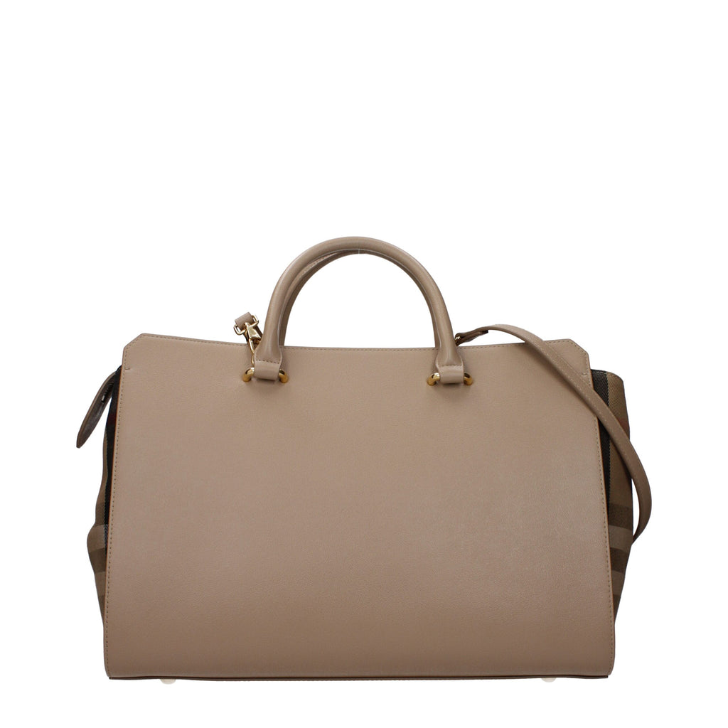 Burberry Medium Leather Tote Bag Beige