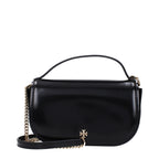 Tory Burch Leather Top Handle Bag Black