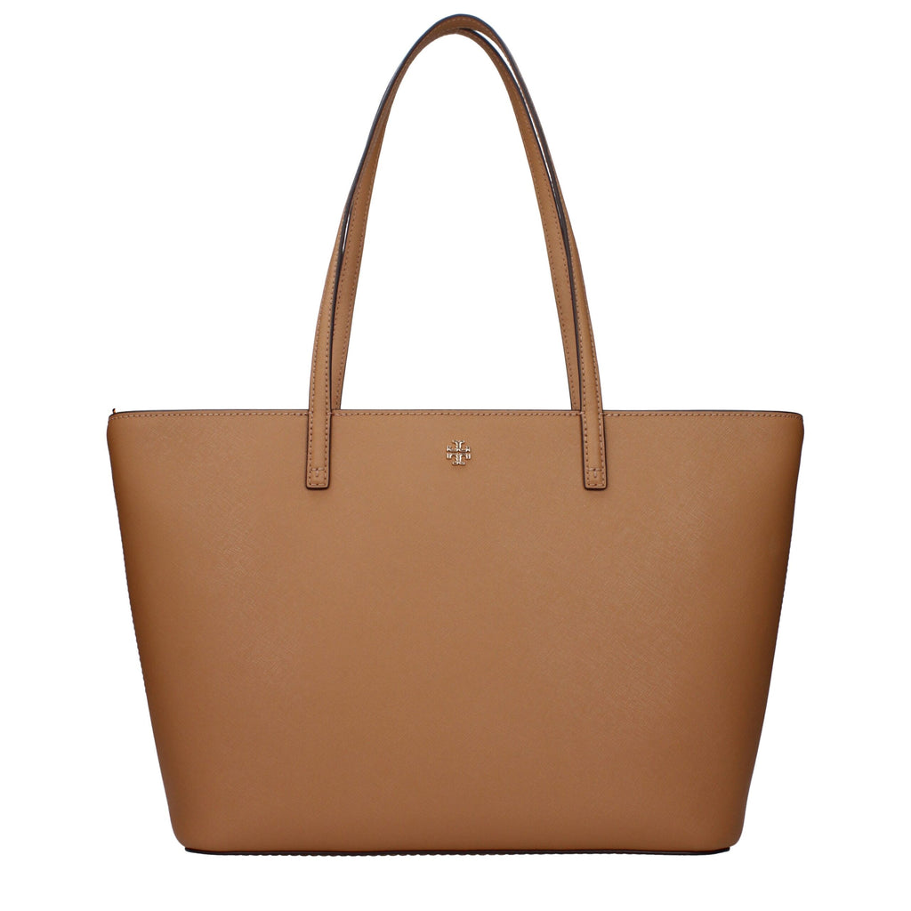 Tory Burch Leather Tote Bag Tan Brown