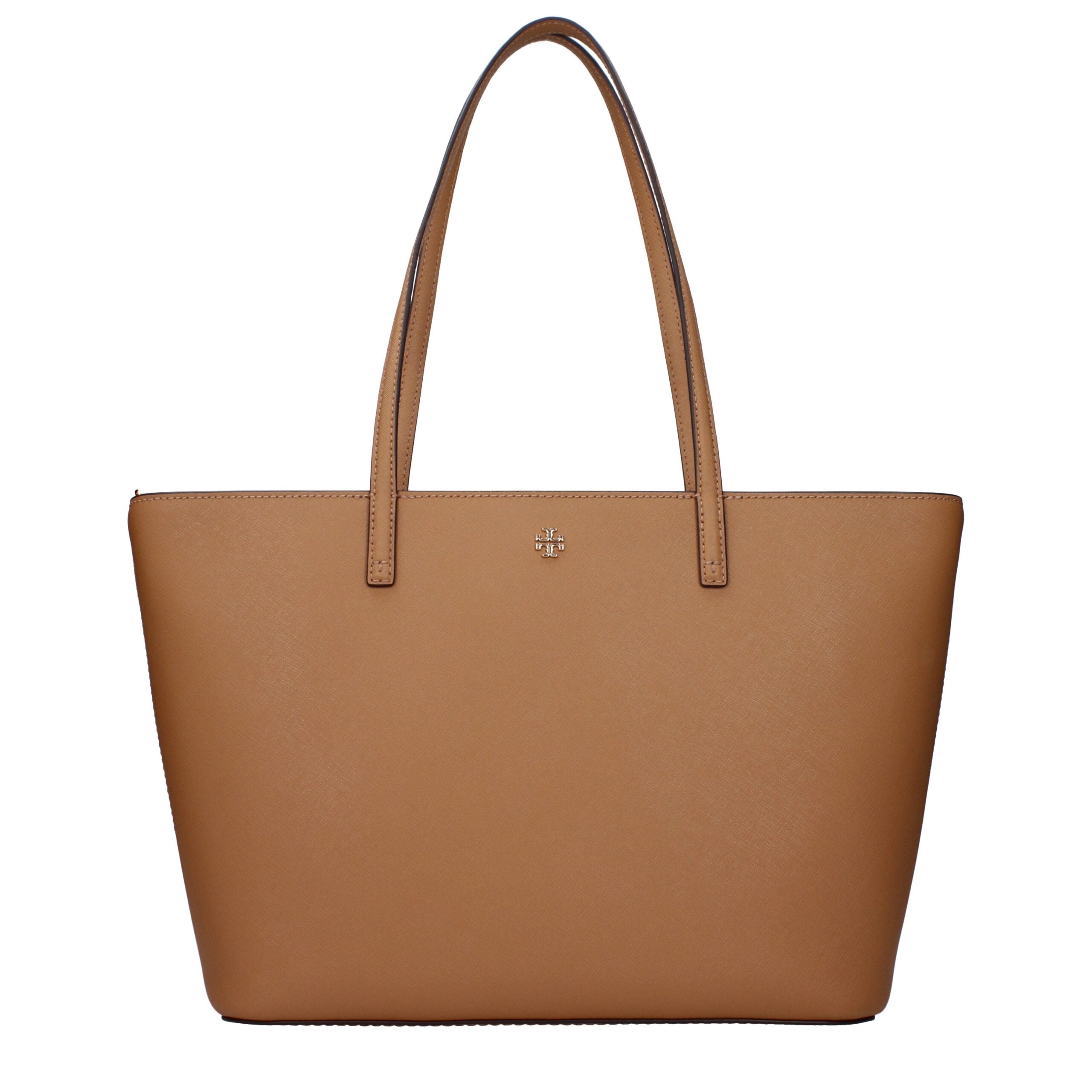 Tory Burch Leather Tote Bag Tan Brown