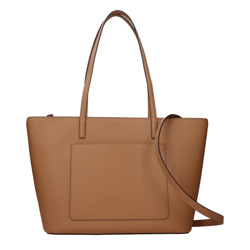 Tory Burch Leather Tote Bag Tan Brown