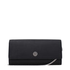 Tory Burch Leather Chain Clutch Black