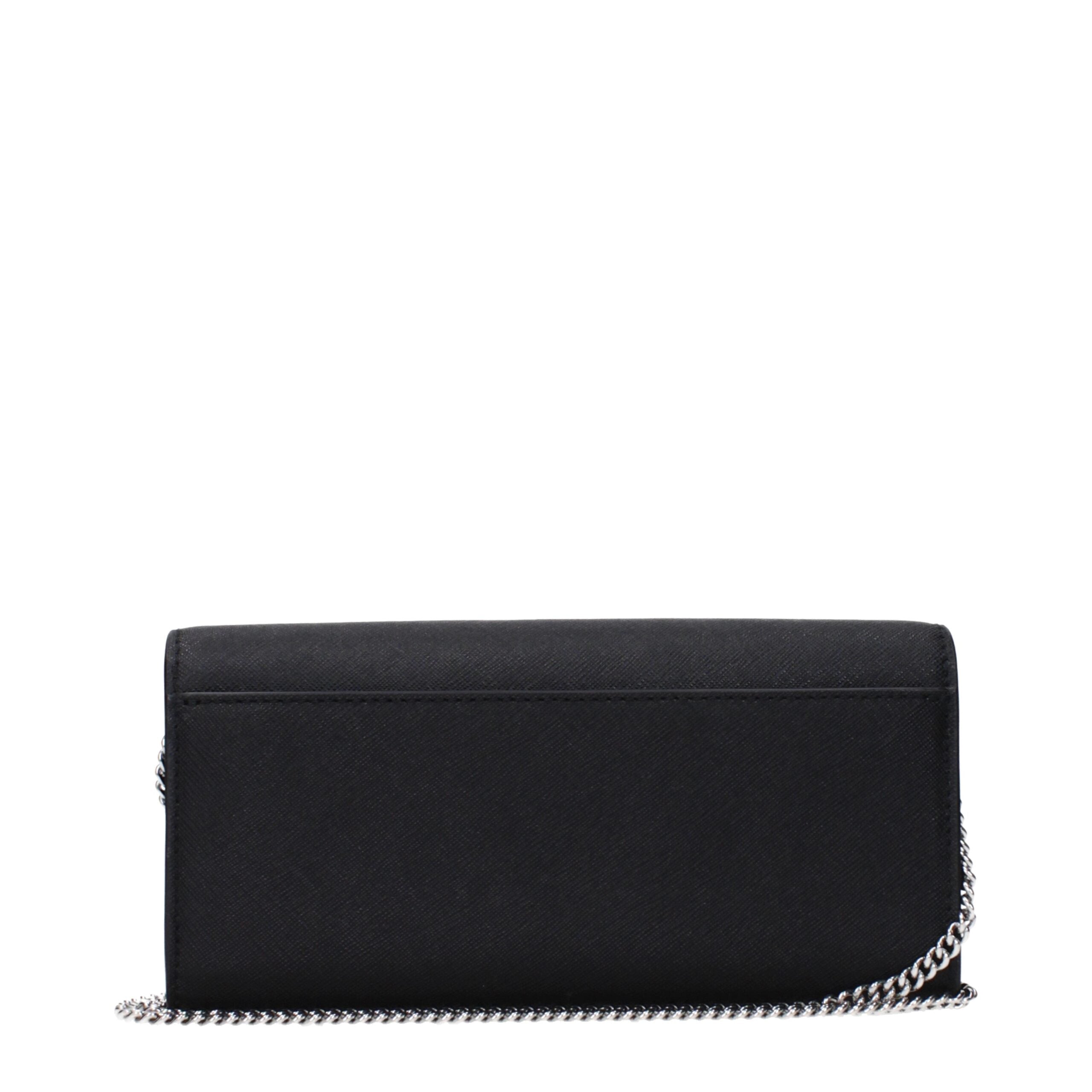 Tory Burch Leather Chain Clutch Black