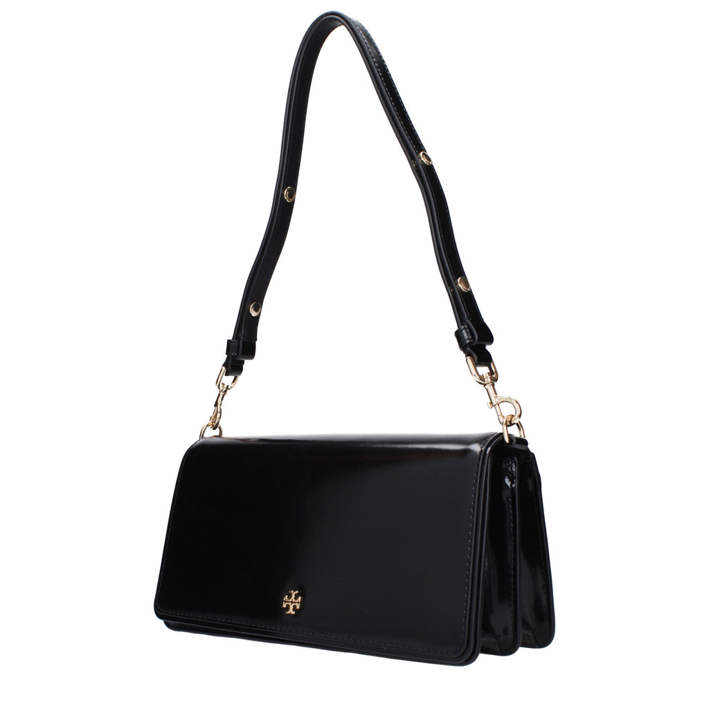 Tory Burch Patent Leather Shoulder Bag Black