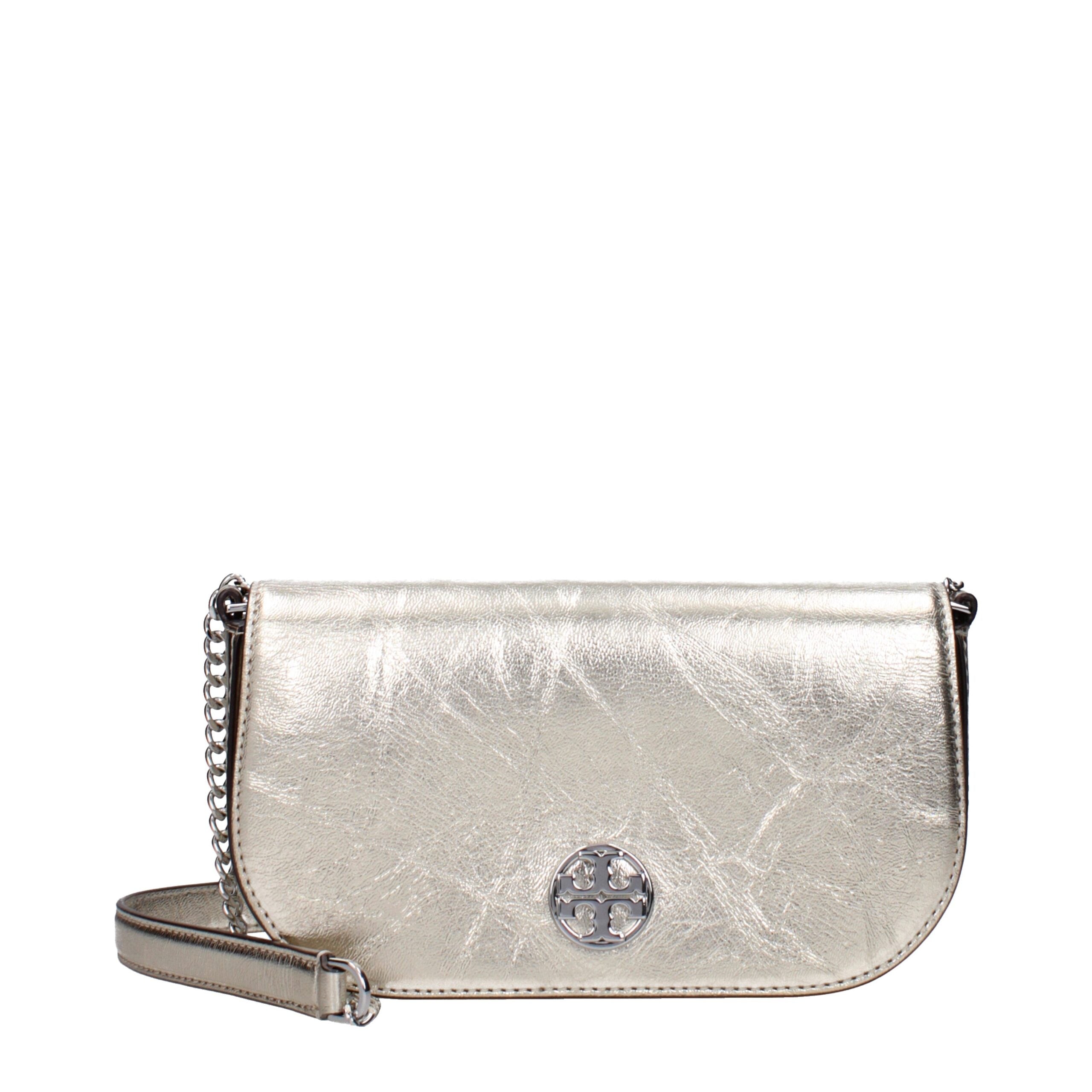 Tory Burch Crossbody Bag Metallic Leather Gold