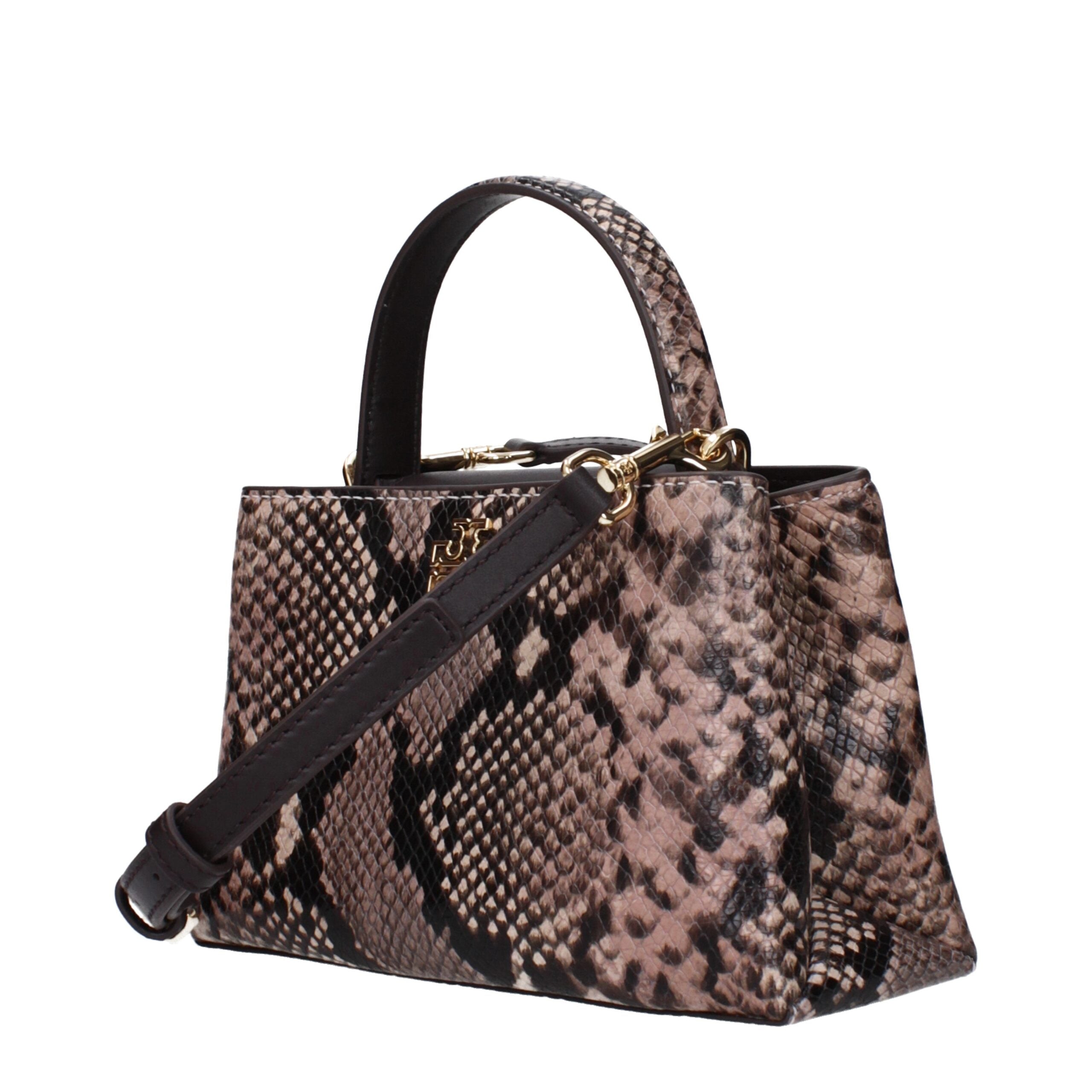 Tory Burch Top Handle Bag Python-Effect Leather Pink