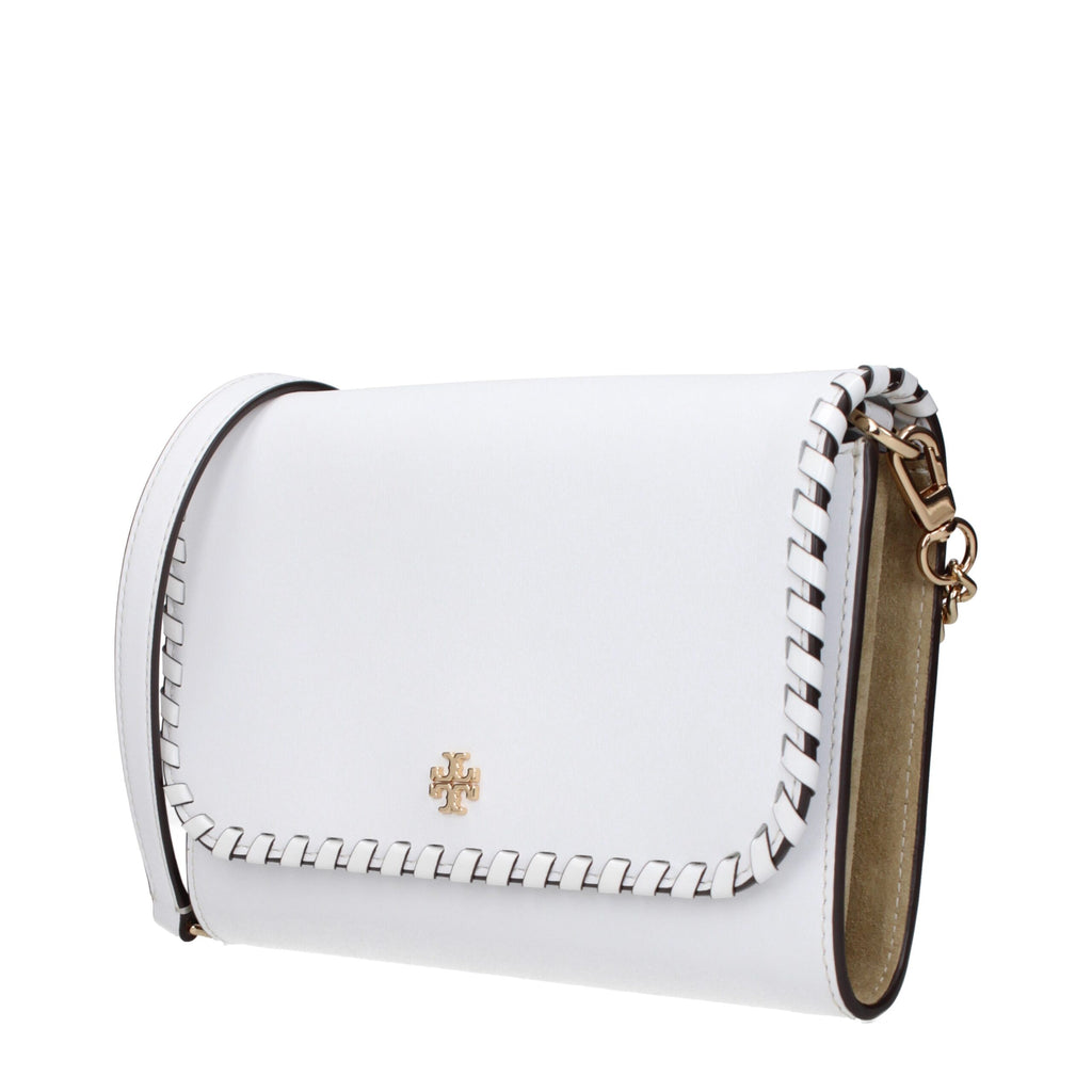 Tory Burch Fleming Chain Wallet Leather White