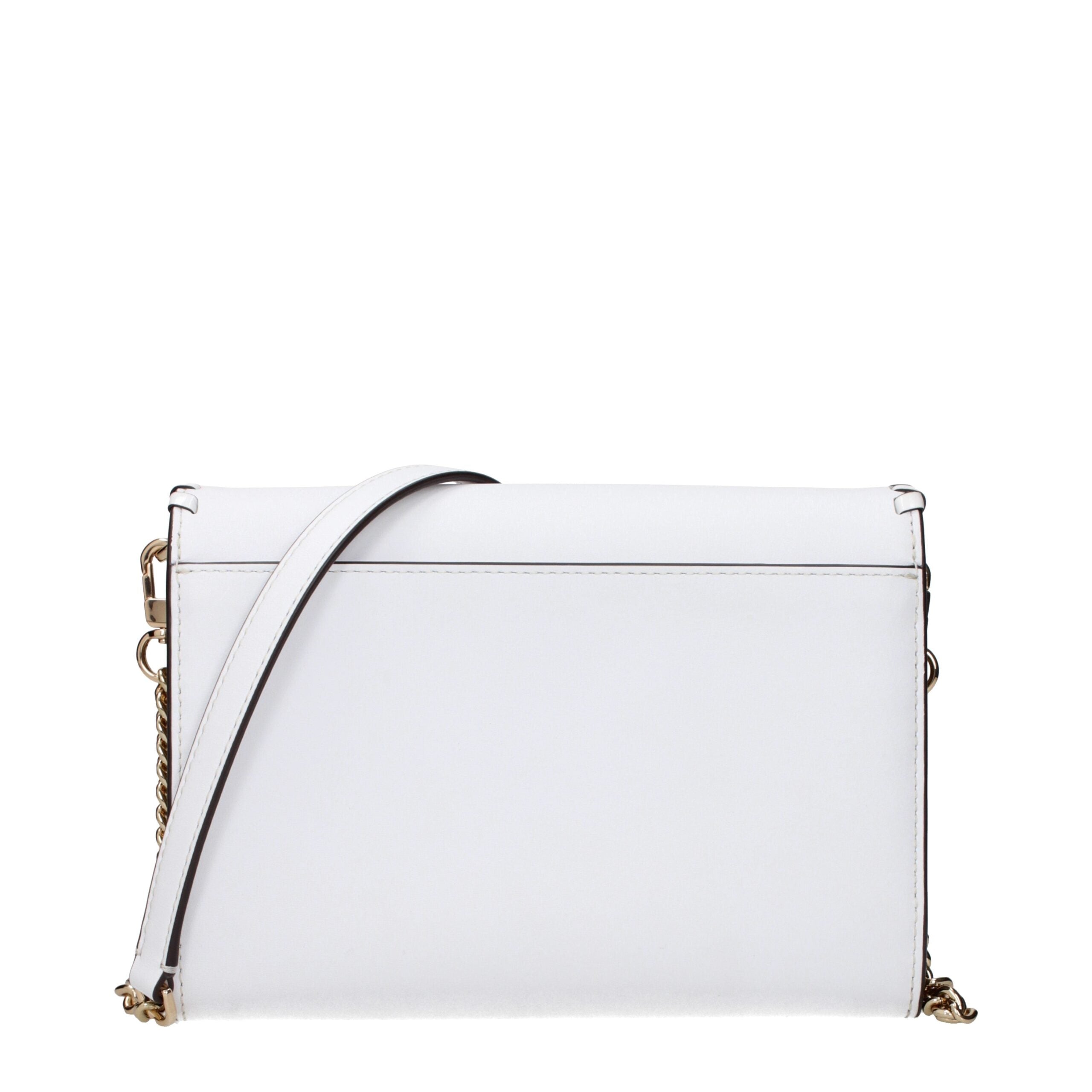 Tory Burch Fleming Chain Wallet Leather White