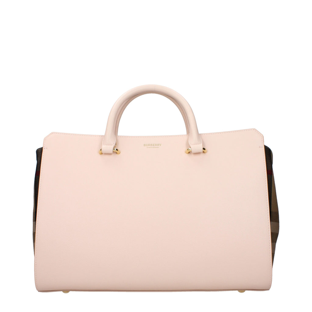 Burberry Medium Leather Tote Bag Soft Pink
