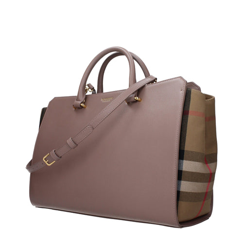 Burberry Medium Leather Tote Bag Dusty Grey