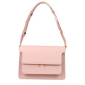 Marni Trunk Soft Leather Shoulder Bag in Powder Pink