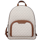 Michael Kors Jaycee Medium Signature Logo Backpack Vanilla