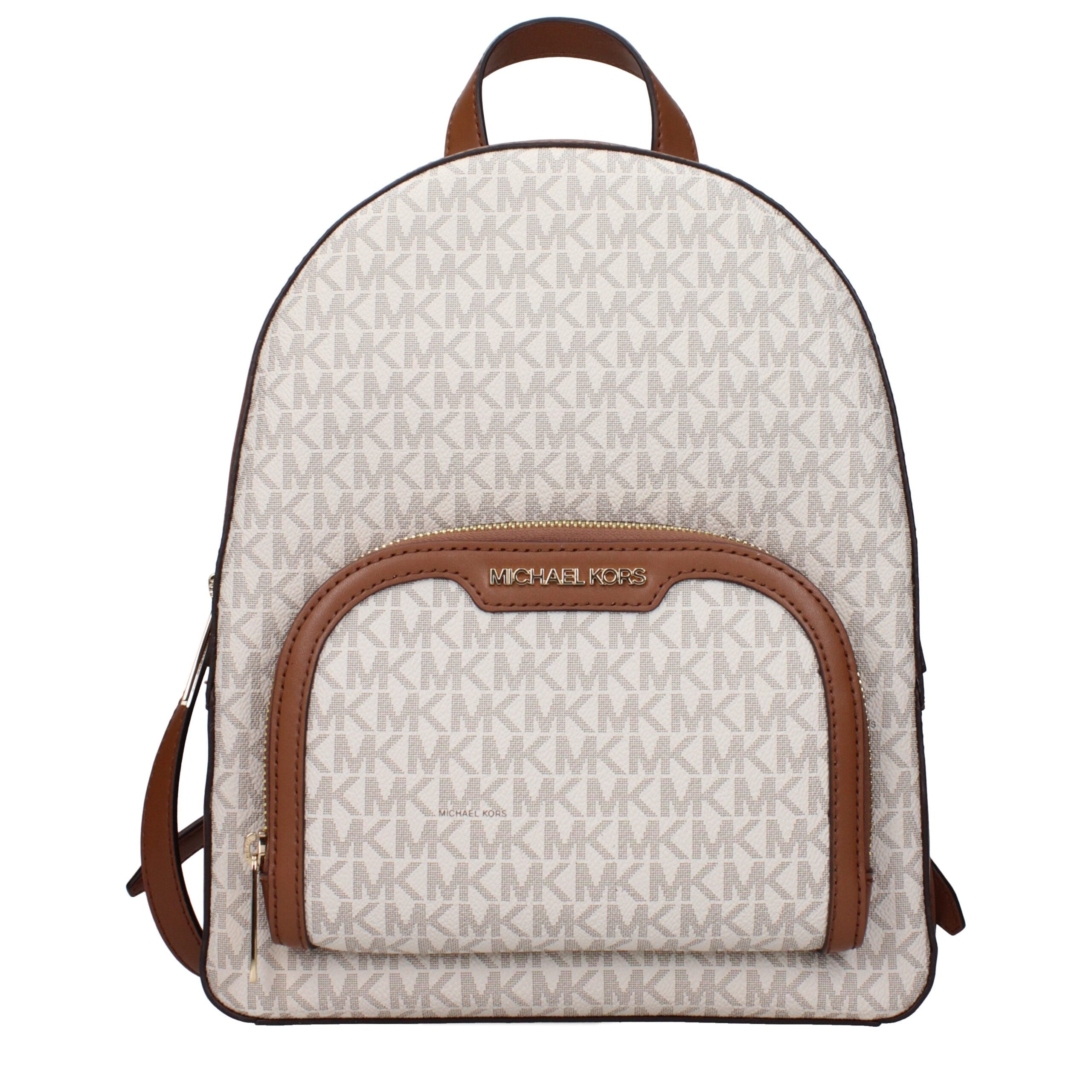 Michael Kors Jaycee Medium Signature Logo Backpack Vanilla