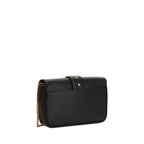 Pinko Love One Medium Shoulder Bag Black Leather