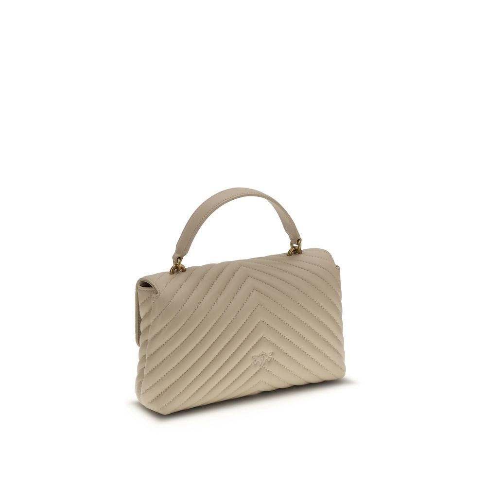 PINKO Beige Calf Leather Bos Taurus Handbag