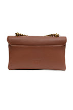 Pinko Love One Soft Shoulder Bag Brown Leather