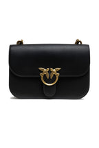 Pinko Love One Mini Shoulder Bag Black Leather