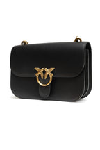 Pinko Love One Mini Shoulder Bag Black Leather