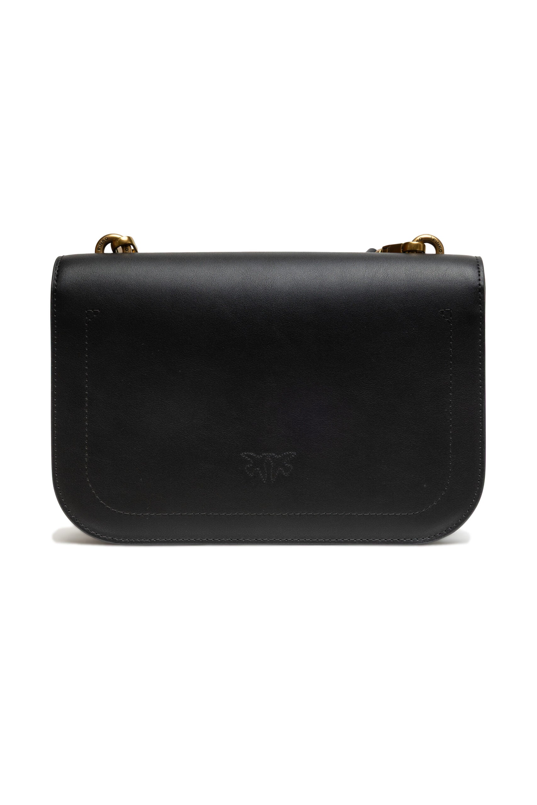 Pinko Love One Mini Shoulder Bag Black Leather