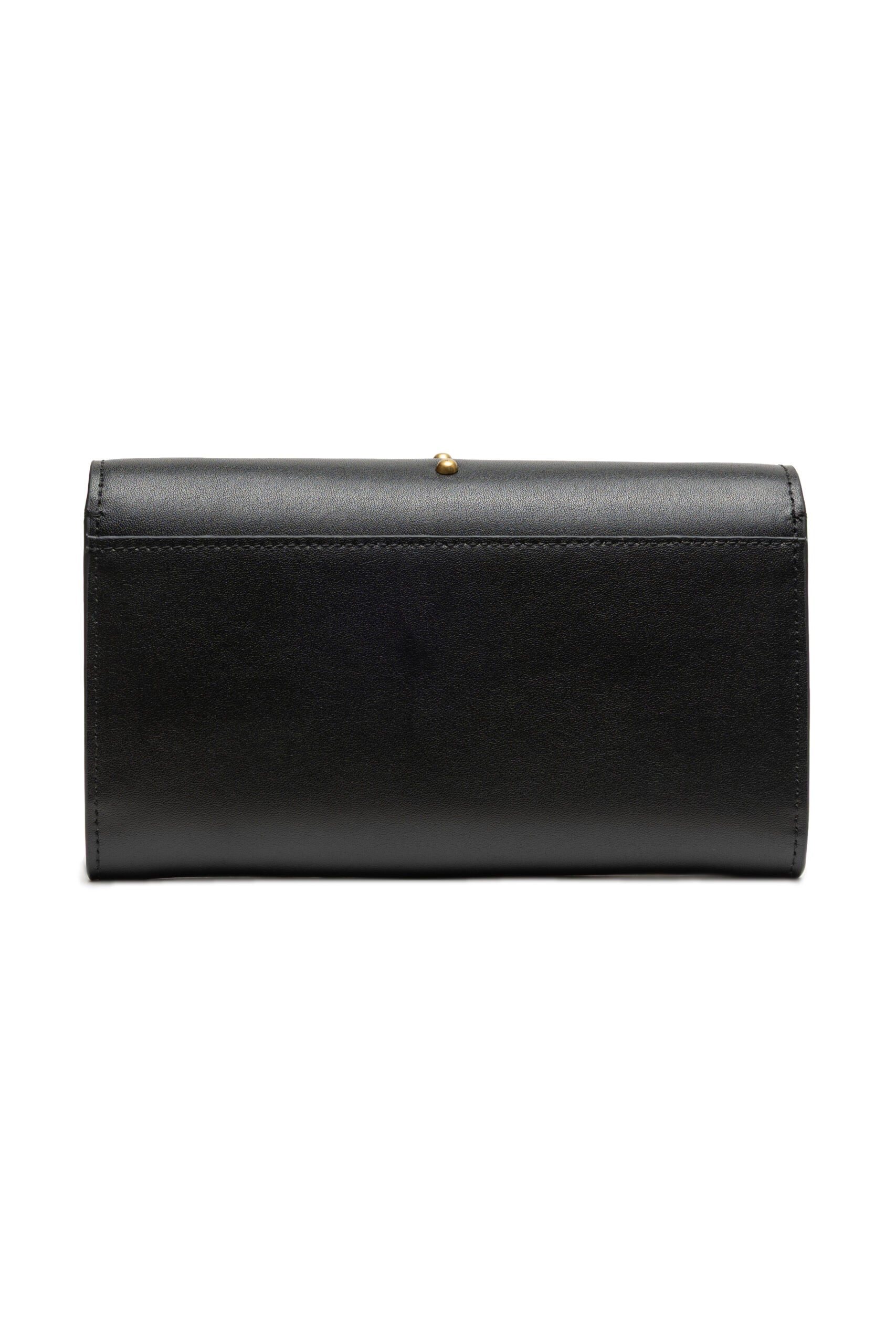 Pinko Love One Wallet on Chain Black Leather