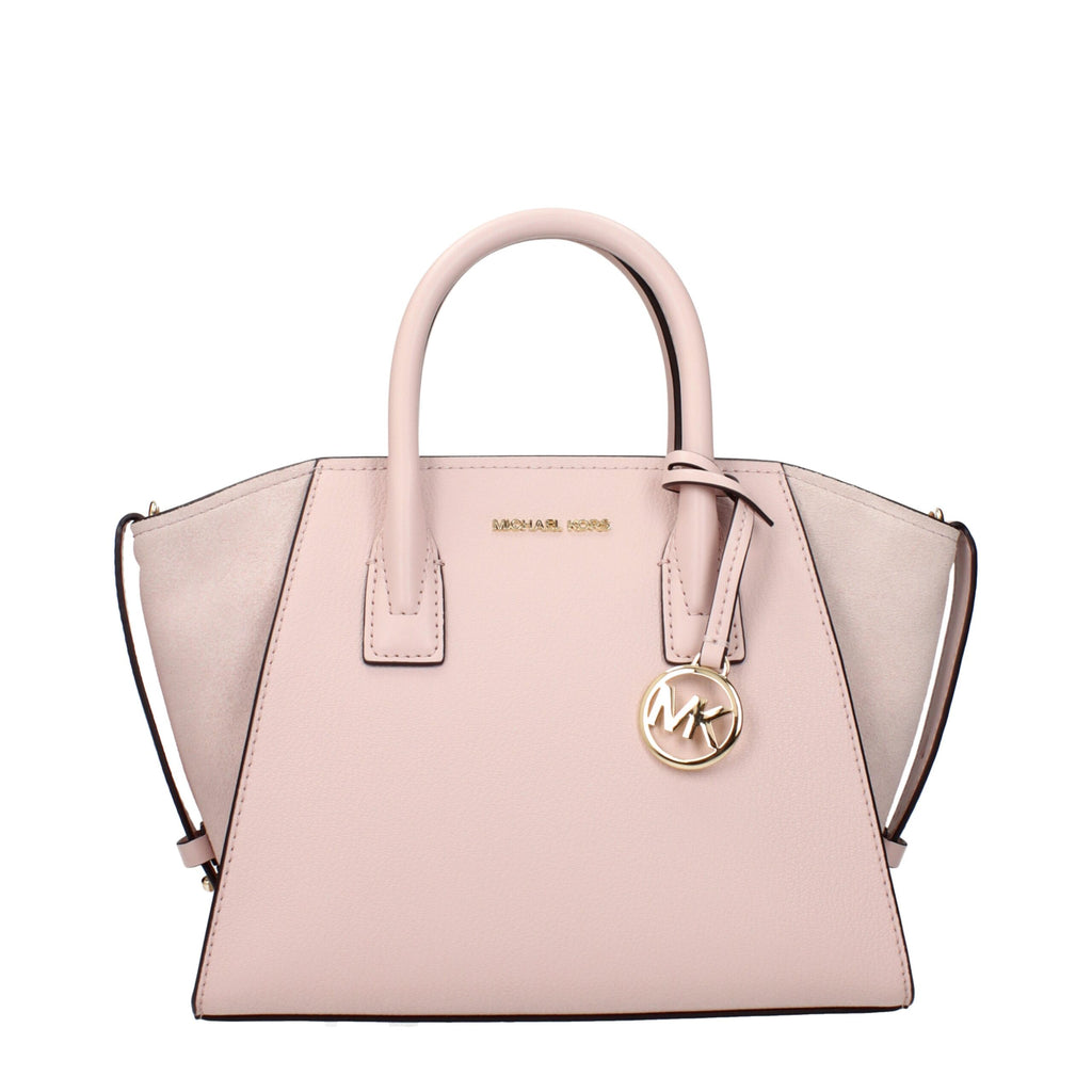 Michael Kors Avril Small Leather Satchel Powder Blush
