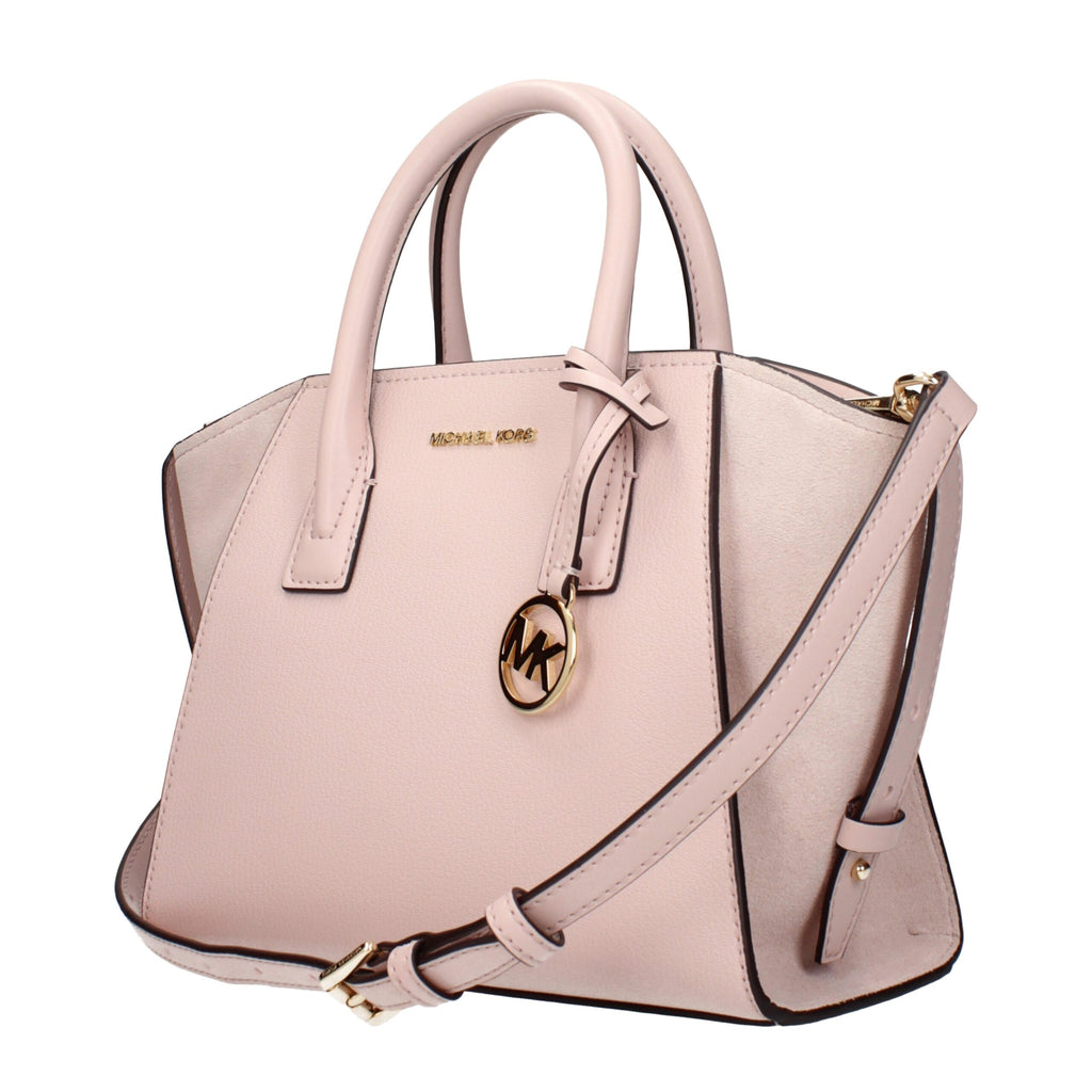 Michael Kors Avril Small Leather Satchel Powder Blush