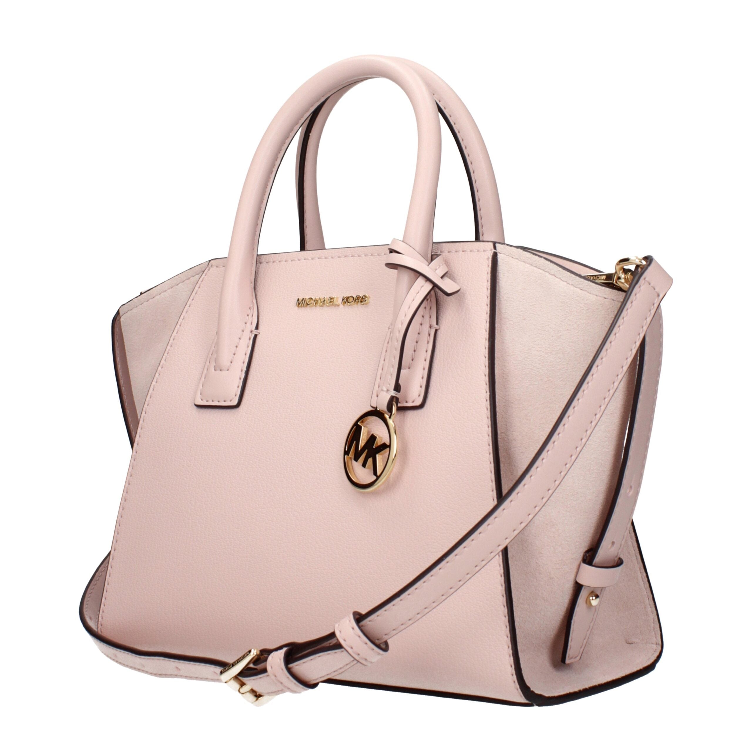 Michael Kors Avril Small Leather Satchel Powder Blush