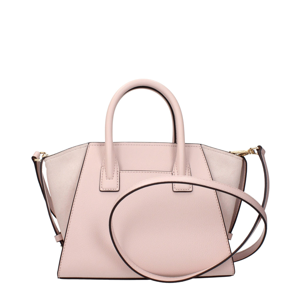 Michael Kors Avril Small Leather Satchel Powder Blush