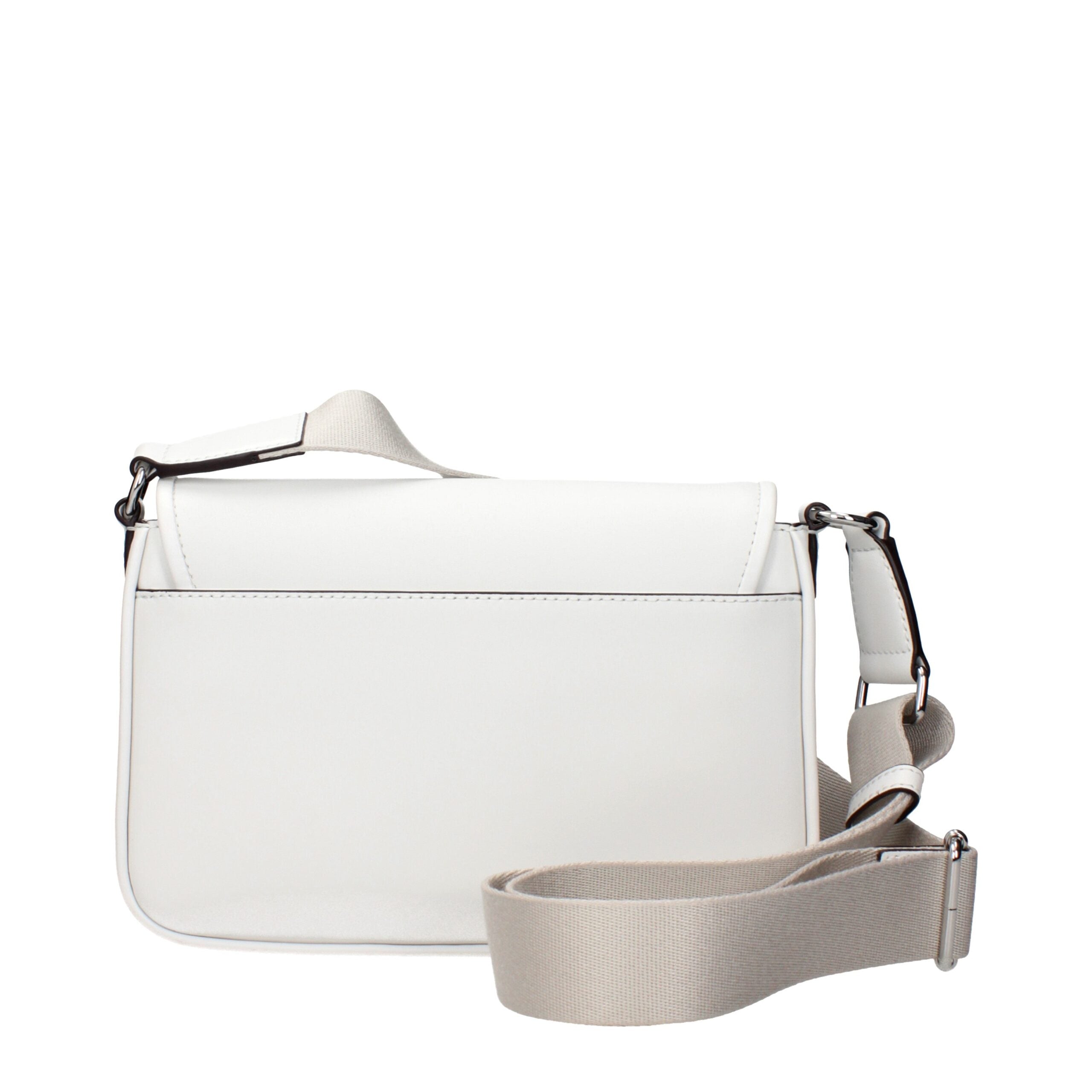 Michael Kors Bradshaw Medium Leather Messenger Bag Optic White