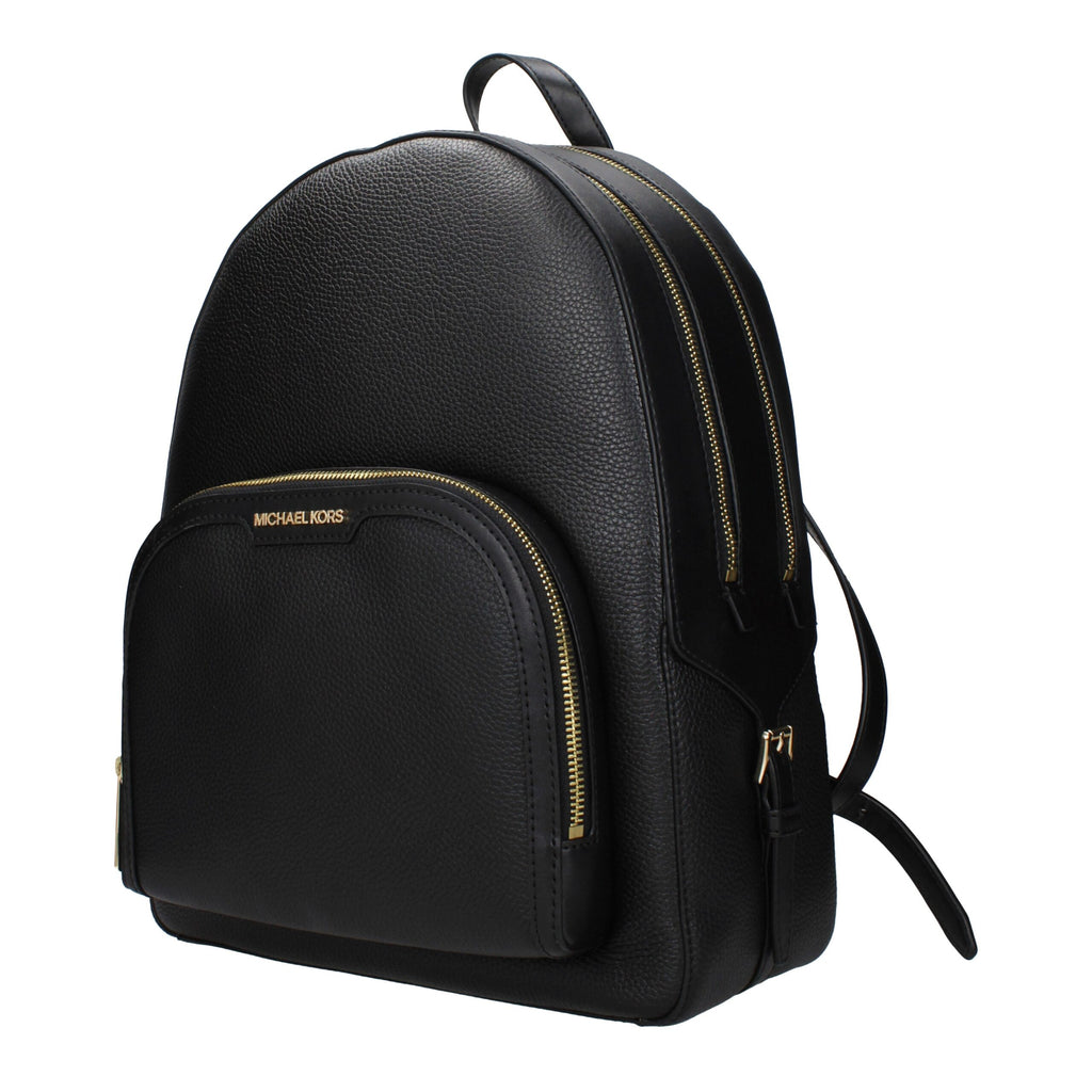 Michael Kors Jaycee Large Pebbled Leather Backpack Black