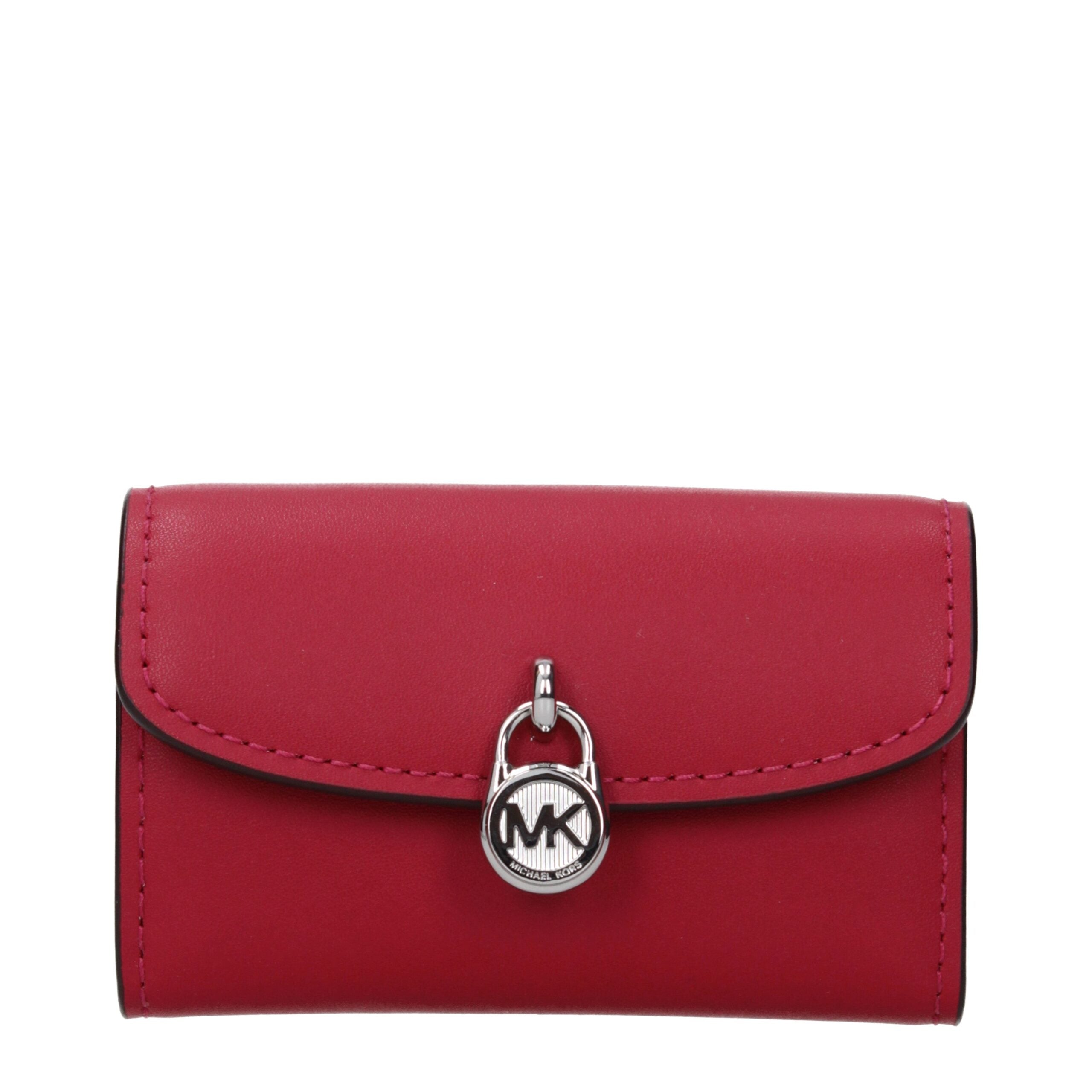 Michael Kors Lyra Small Leather Coin Purse Dark Raspberry
