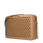 Michael Kors Jet Set Large Woven Crossbody Bag Peanut