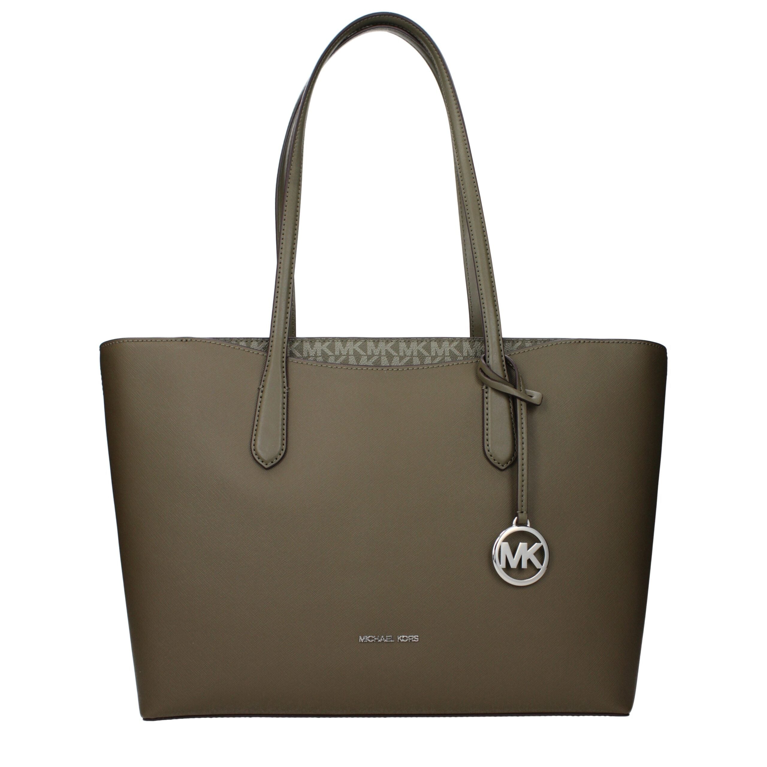 Michael Kors Arden Large Top-Zip Tote Bag Olive