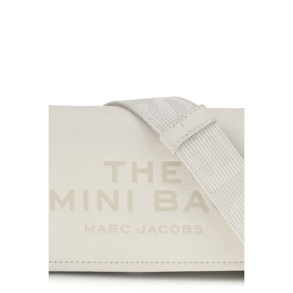 Marc Jacobs The Mini Bag Shoulder Bag Grained Leather Cotton/Silver