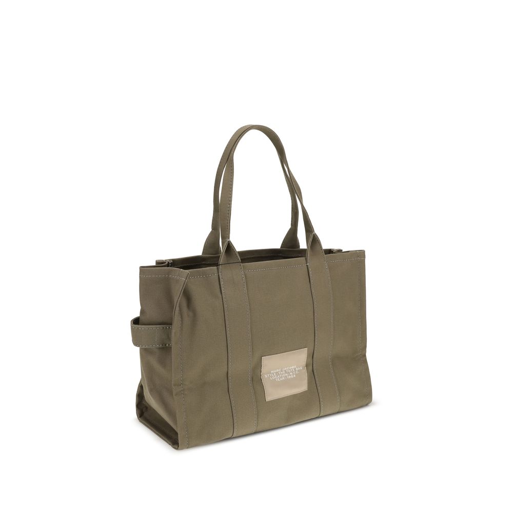 Marc Jacobs The Large Tote Bag Olive Cotton Canvas