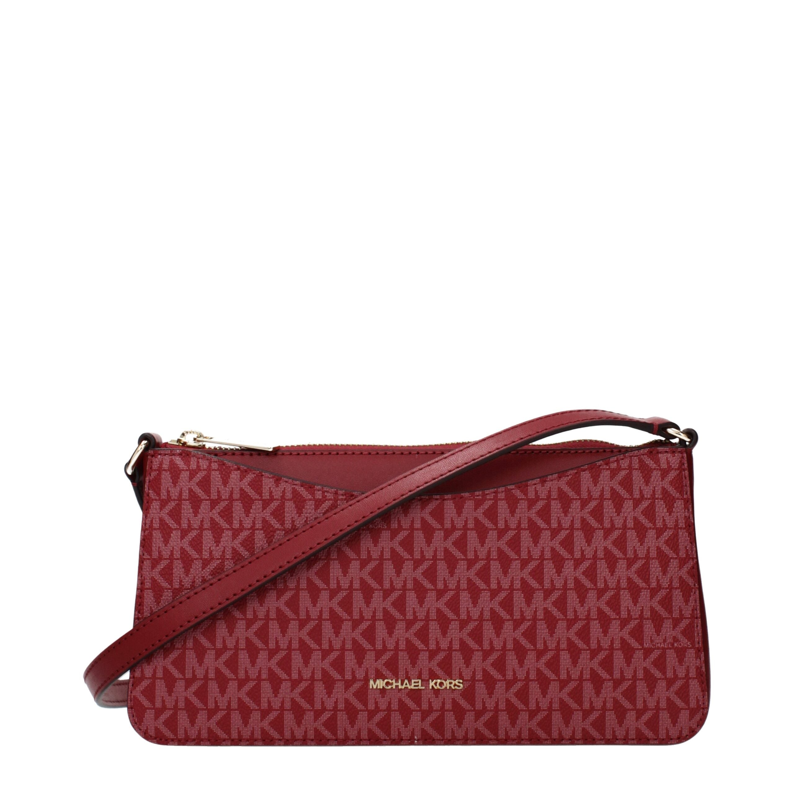 Michael Kors Jet Set Large Logo Crossbody Bag Cherry
