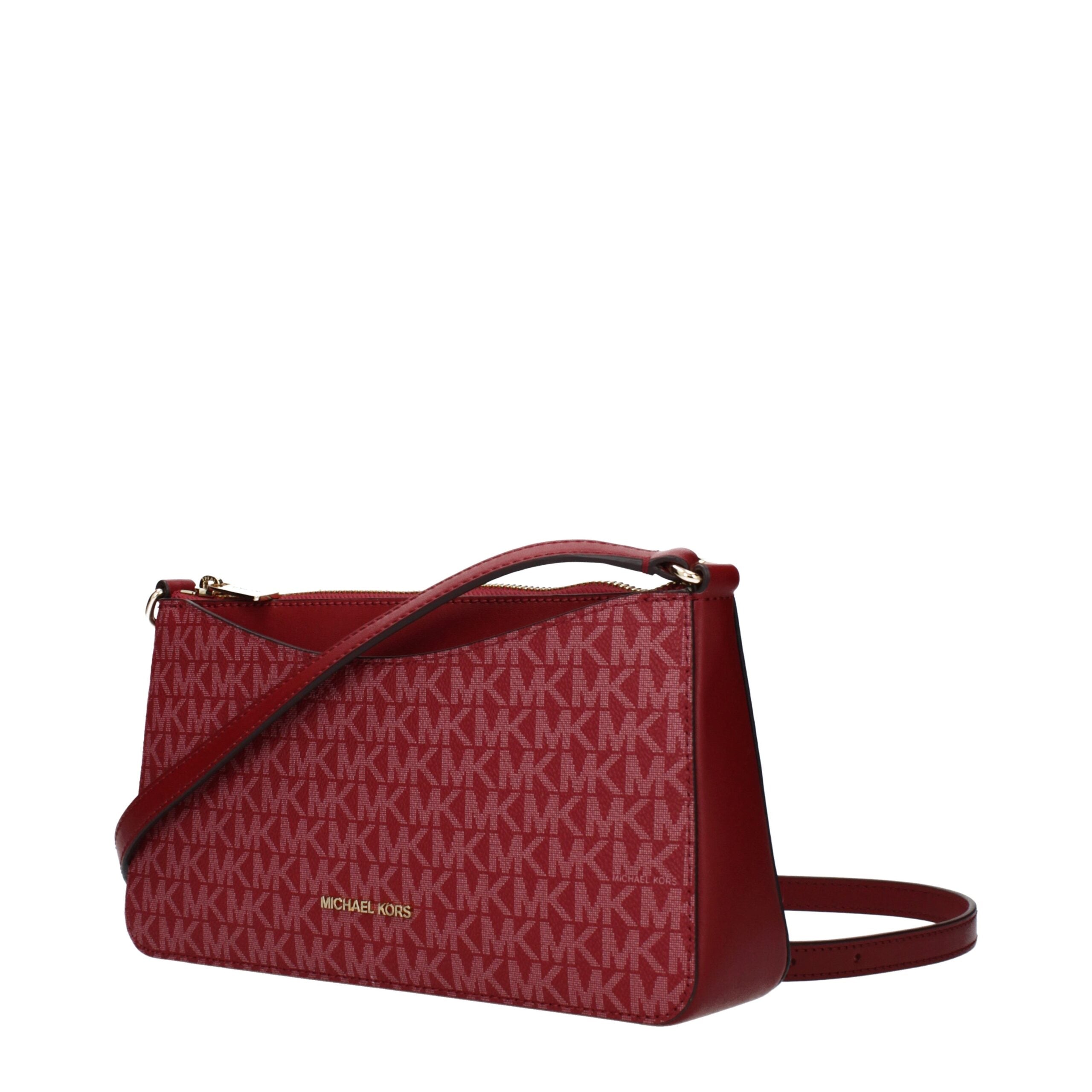 Michael Kors Jet Set Large Logo Crossbody Bag Cherry