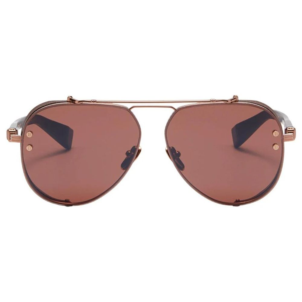 Balmain BPS-125E Aviator Sunglasses Rose Gold Stainless Steel