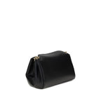 Prada Leather Chain Shoulder Bag in Black