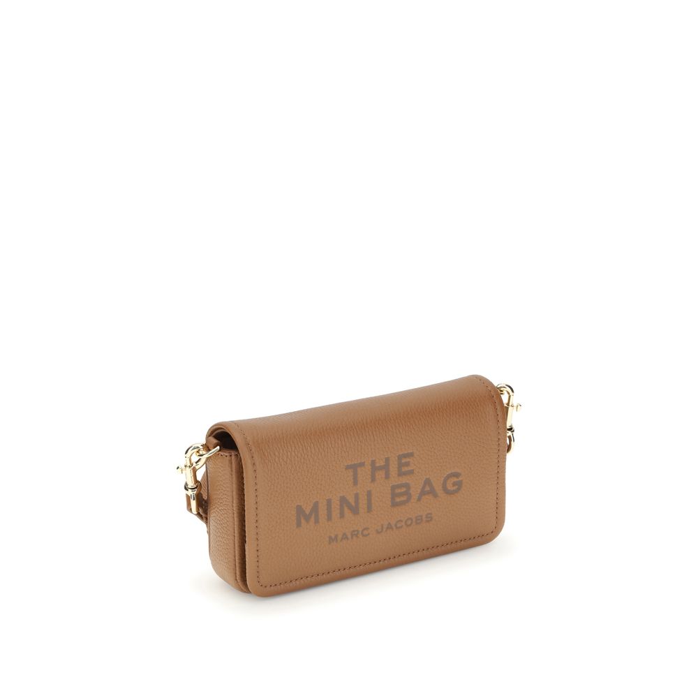 Marc Jacobs The Mini Bag Shoulder Bag Grained Leather Brown