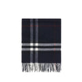 Burberry Classic Check Cashmere Scarf Navy