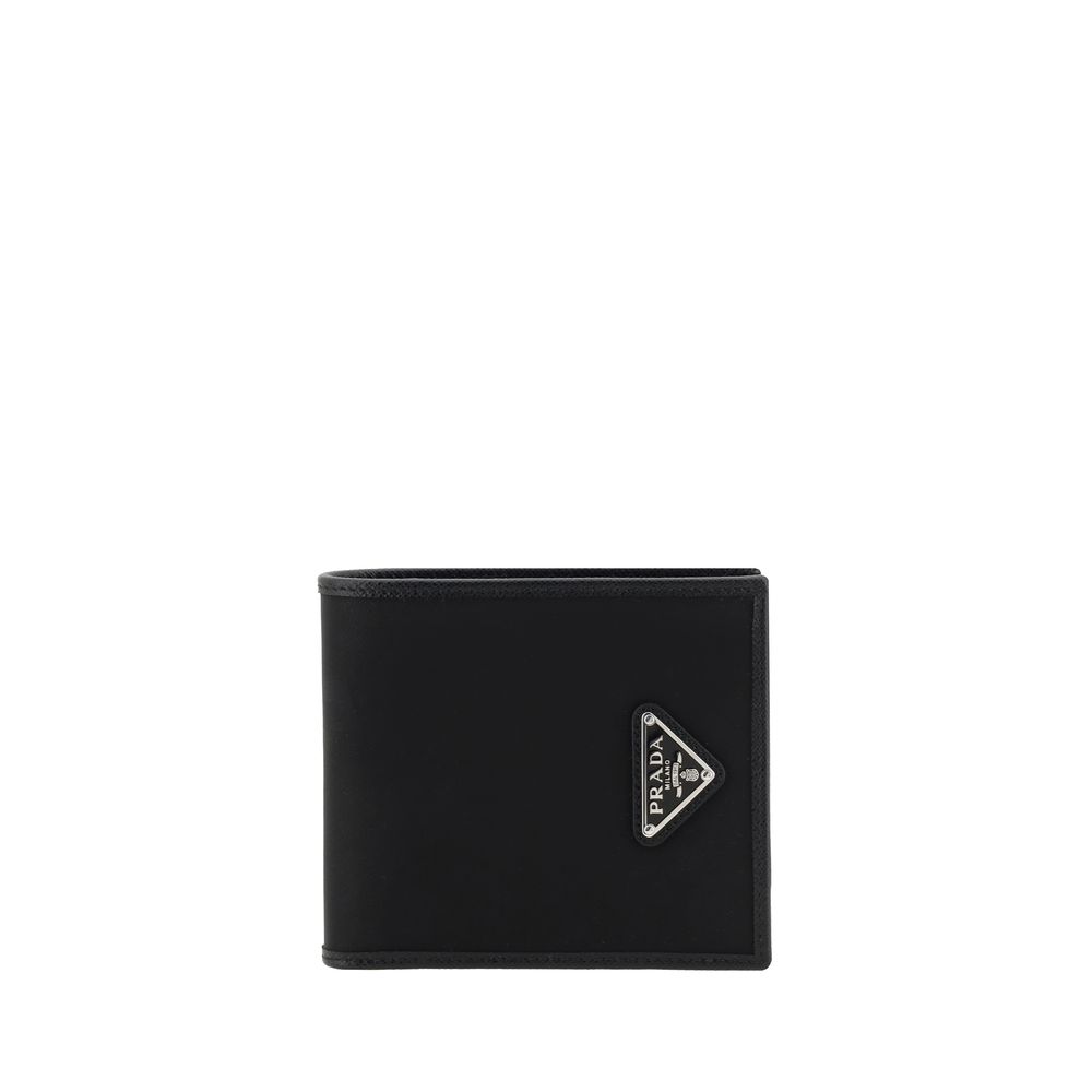 Prada Re-Nylon Bifold Wallet in Black