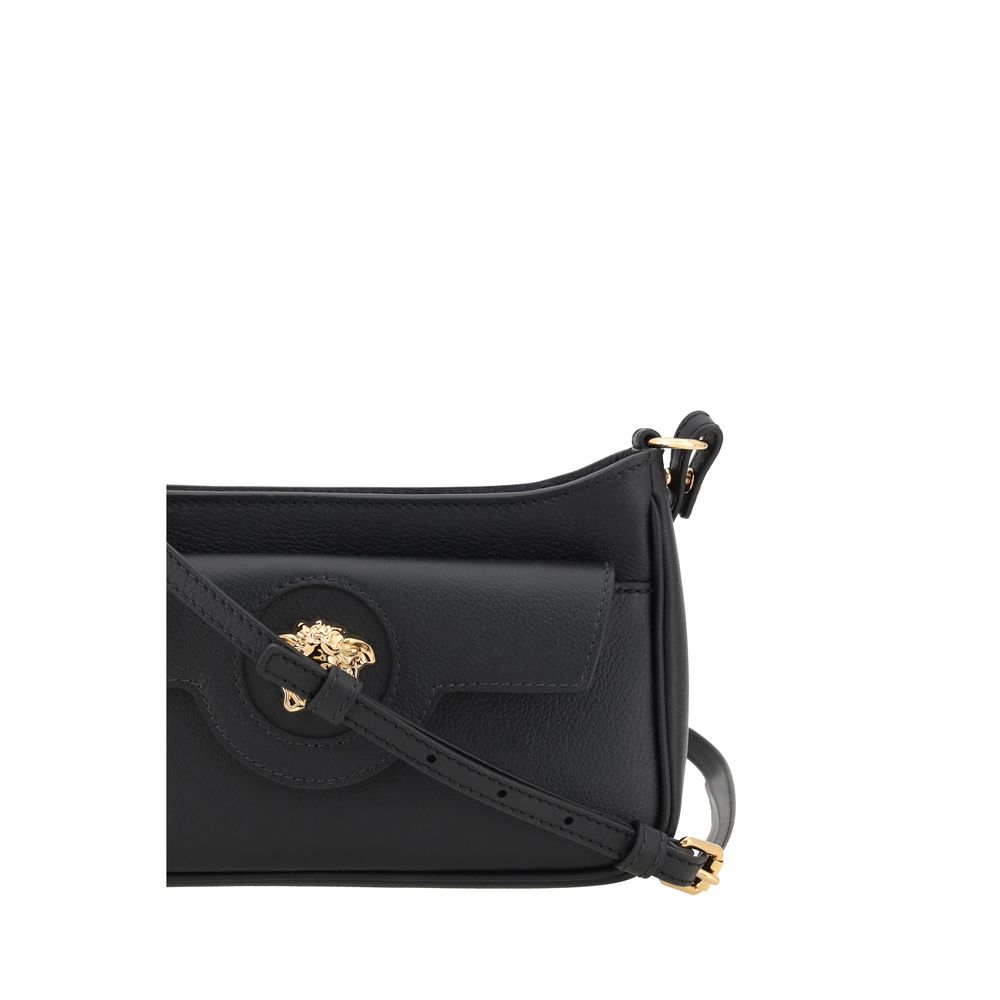 Versace Mini Medusa Leather Shoulder Bag Black Calf Leather Crossbody