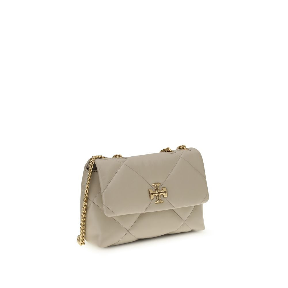 Tory Burch Kira Diamond Small Shoulder Bag Quilted Lambskin Beige