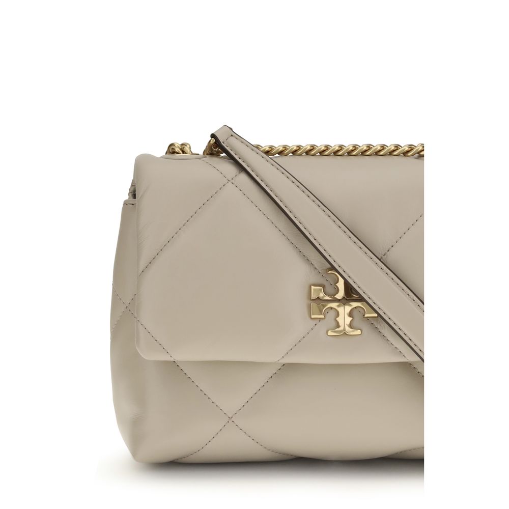 Tory Burch Kira Diamond Small Shoulder Bag Quilted Lambskin Beige